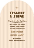 Grußkarte Neujahr Foto 'Sparkle & Shine' Rückseite