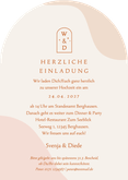 Hochzeitseinladung Bogenkarte Foto Bogenfenster Rückseite