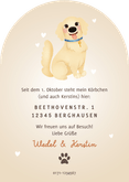 Umzugskarte Hund mit Hundehütte 'Happy New Home' Rückseite