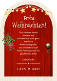 Umzugskarte Weihnachten Tür Bogenkarte Foto Rückseite