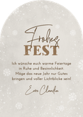 Weihnachtsgrußkarte Igel mit Mütze im Schnee Bogenkarte Rückseite