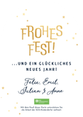 Weihnachtskarte Bogen 'Lichtblicke' Foto SOS Kinderdörfer Rückseite