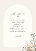 Beileidskarte Blumen Rahmen geometrisch  3