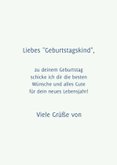 Blaue Geburtstagskarte grafische Luftballons  3