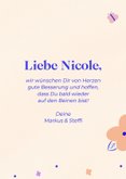 Blumenkarte Gute Besserung 'Alles Liebe' 3