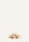 Boho-Dankeskarte Hochzeit Fotocollage Wandteppich Blumen Rückseite