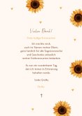 Dankeskarte Foto Sonnenblumen Herzchen Beige 3