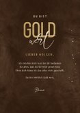 Dankeskarte 'Gold wert' 3