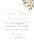 Dankeskarte Hochzeit Blumenbukett & Foto 3