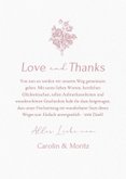 Dankeskarte Hochzeit Fotocollage romantische Rosen rosa 3