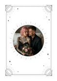Dankeskarte Hochzeit mit Foto Retro Tattoo Stil  2
