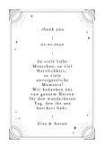 Dankeskarte Hochzeit mit Foto Retro Tattoo Stil  3