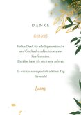 Dankeskarte Konfirmation Fotos botanisch grün 3