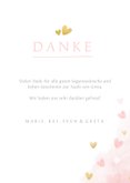 Dankeskarte Taufe rosa großer Bruder und kleine Schwester 3