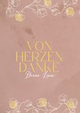 Dankeskarte zur heiligen Kommunion mit Rosen und Klecksen 2