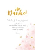 Dankeskarte zur Konfirmation Foto, Aquarell & Herzen 3