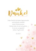 Danksagung Kommunion Goldlook rosa mit Foto & Wasserfarbe 3
