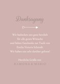 Danksagung Taufe klassisch rosé eigenes Foto 3