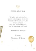 Einladung 1. Geburtstag Foto Goldlook 3