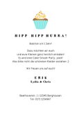 Einladung 1. Geburtstag Fotos & Cupcake blau 3