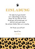 Einladung 1. Kindergeburtstag Foto & Pantherprint 3