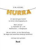 Einladung 13. Kindergeburtstag Foto und Buchstabengirlande 3