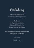 Einladung 14. Geburtstagsparty Foto und blaue Luftballons 3