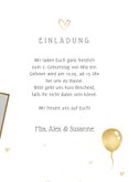 Einladung 2. Geburtstag Foto Goldlook 3