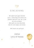 Einladung 3. Geburtstag Foto Goldlook 3