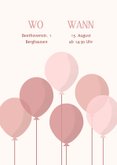 Einladung Babyshower rosa Luftballons 2