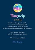 Einladung Disco Party Kindergeburtstag Zwilling mit Foto 3