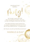 Einladung Doppelparty Foto, Luftballons & Gold 3