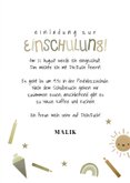 Einladung Einschulung kleine Symbole olivgrün & Foto 3