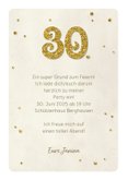 Einladung Geburtstag Glittergold 30 3