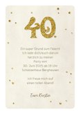 Einladung Geburtstag Glittergold 40 3