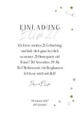 Einladung Geburtstagsparty mit Silberdruck 3