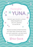 Einladung Meerjungfraukarte 9. Kindergeburtstag  3