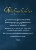 Einladung Weihnachtsfeier Blauer Weihnachtsbaum 3
