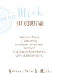 Einladung zum 1. Geburtstag Blue Sweetheart 3