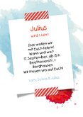 Einladung zum 1. Geburtstag Foto und Farbkleckse 3