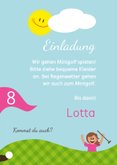 Einladung zum Golf-Kindergeburtstag pink 8 Jahre 3