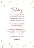 Einladung zur Abschiedsparty Fotocollage rostrot 3