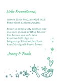 Einladung zur Babyparty "Hallo Baby" - Junge 3