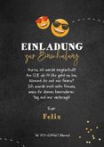 Einladung zur Einschulung Foto & Emojis 3