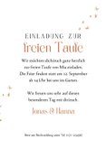 Einladung zur freien Taufe Foto & Hände 3