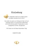 Einladung zur Hochzeit Mrs. & Mrs. Buchstaben in Goldlook 3