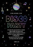 Einladung zur Kinder-Discoparty holografisch 3