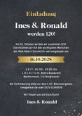 Einladung 'Zusammen 120' Fotos & Gold 3