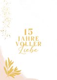 Einladungkarte zum Hochzeitstag mit Blättern im Goldlook 2