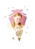 Einladungskarte 1. Schultag Foto in Einhornform 2